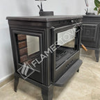 FS-043 Flame Stove 3 Camlı Döküm Soba: Yüksek Verimli Odun Kömür Isıtıcı 4