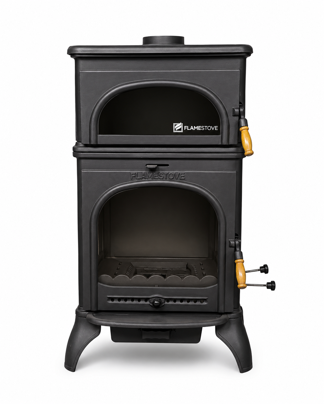 FS-024AK Modena Lüks Oven 3 camlı kuzineli Altan küllüklü Döküm Soba 2