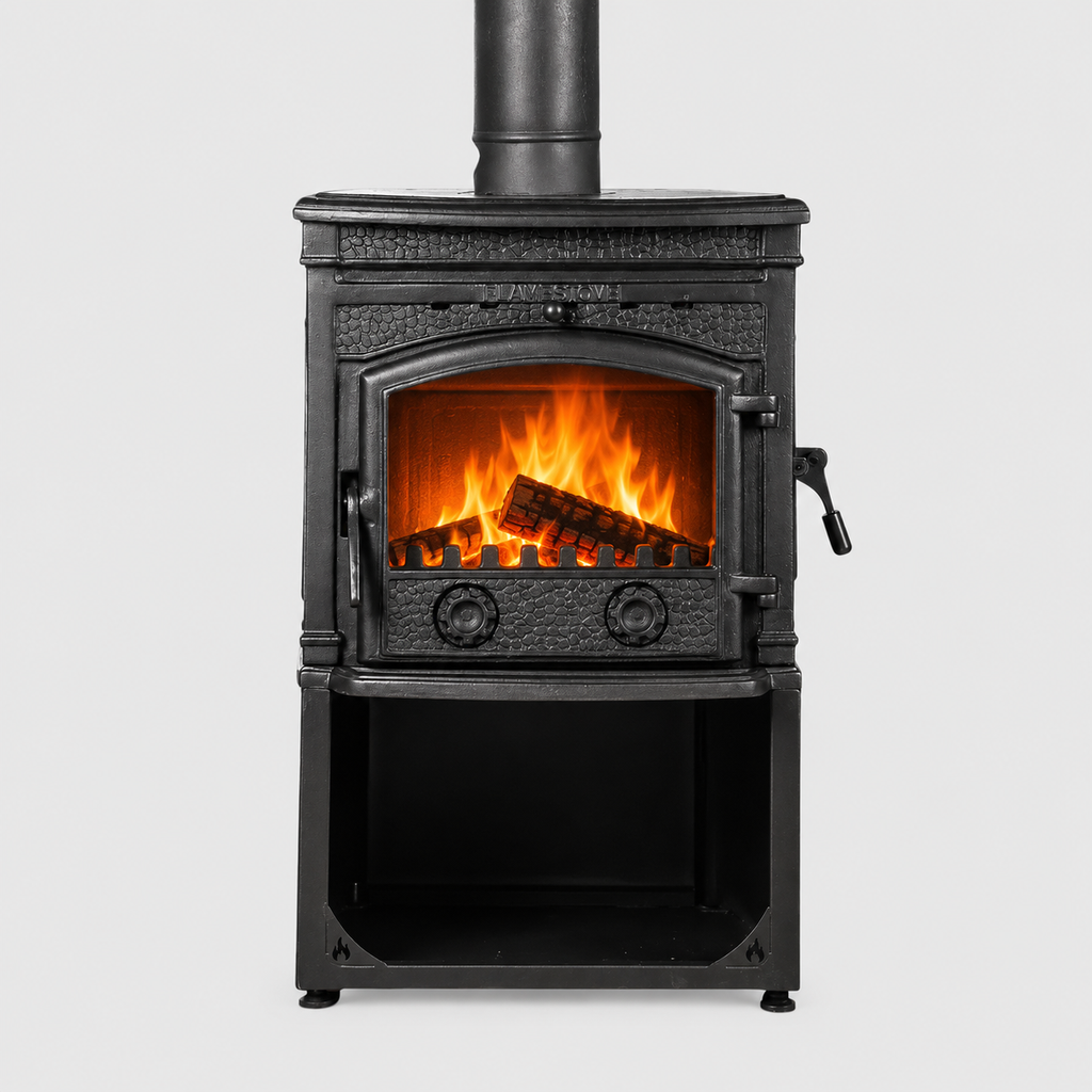 FS-014YKST Flame Stove Sirius Ultra Yan Kapaklı Odun Hazneli Döküm Soba, Yüksek Verimli Isıtma Çözümü. 3
