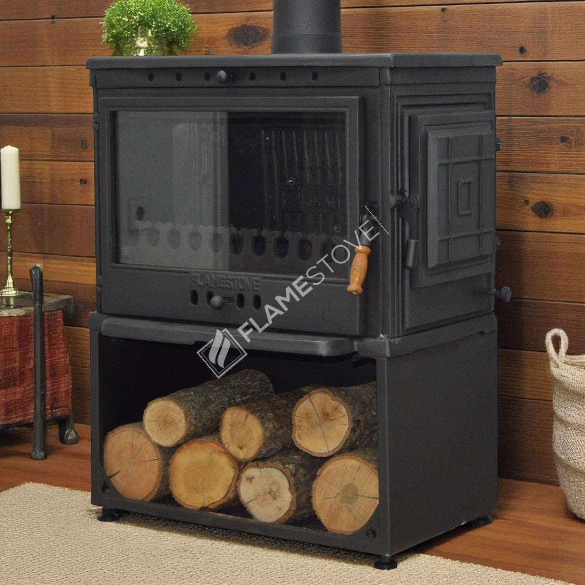 FS-041YKST Flame Stove Retro 10kW Yüksek Verimli Döküm Soba 2