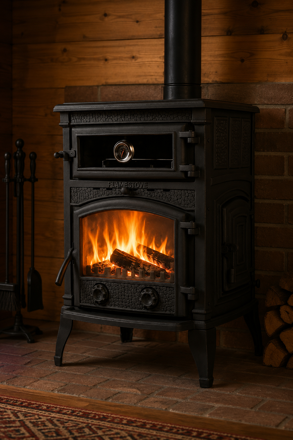 FS-013YK Flame Stove Sirius Mega Fırınlı Döküm Soba 6