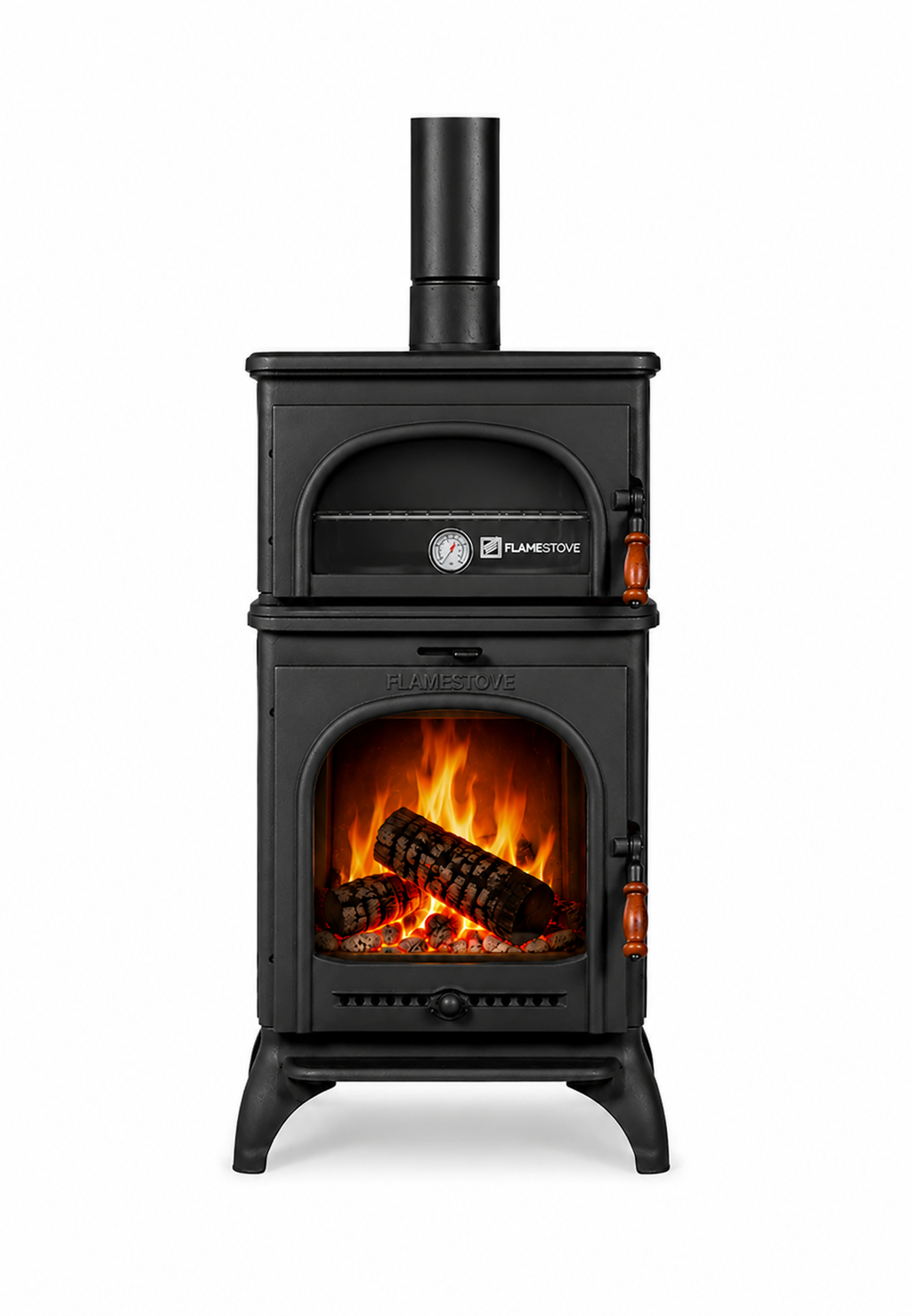 FS-023 Flame Stove Modena Fırınlı Döküm Soba, Yüksek Verimli Odun Kömür Sobası 2