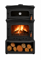 FS-034YKST Flame Stove Fırınlı Döküm Soba, Çift Yanmalı, Odunluklu, 18 kW, A Sınıfı 2