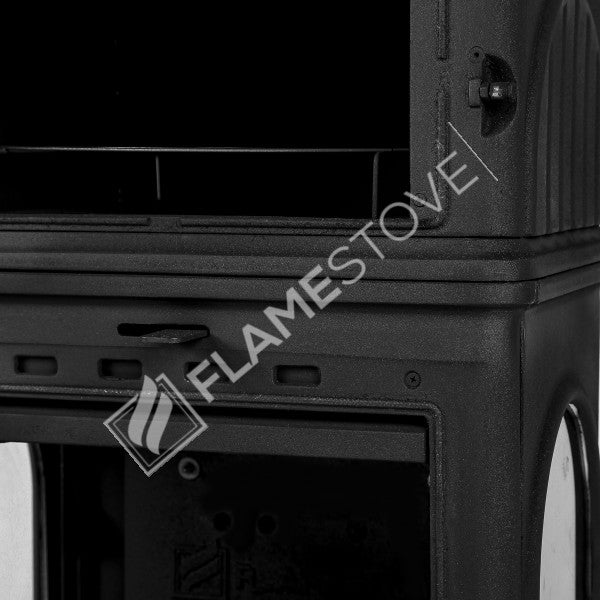 FS-024 Flame Stove Modena Lux Oven Fırınlı Döküm Soba Yüksek Verimli 3 Camlı Schott Robax 11