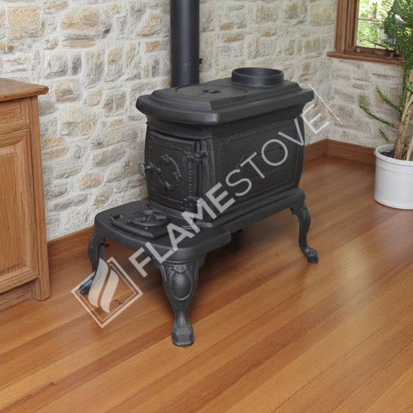 FS-059 Flame StoveNostaljik Fransız H2 Pik Döküm Soba: Odun Kömür Uyumlu, Yüksek Verimli Isıtma 1