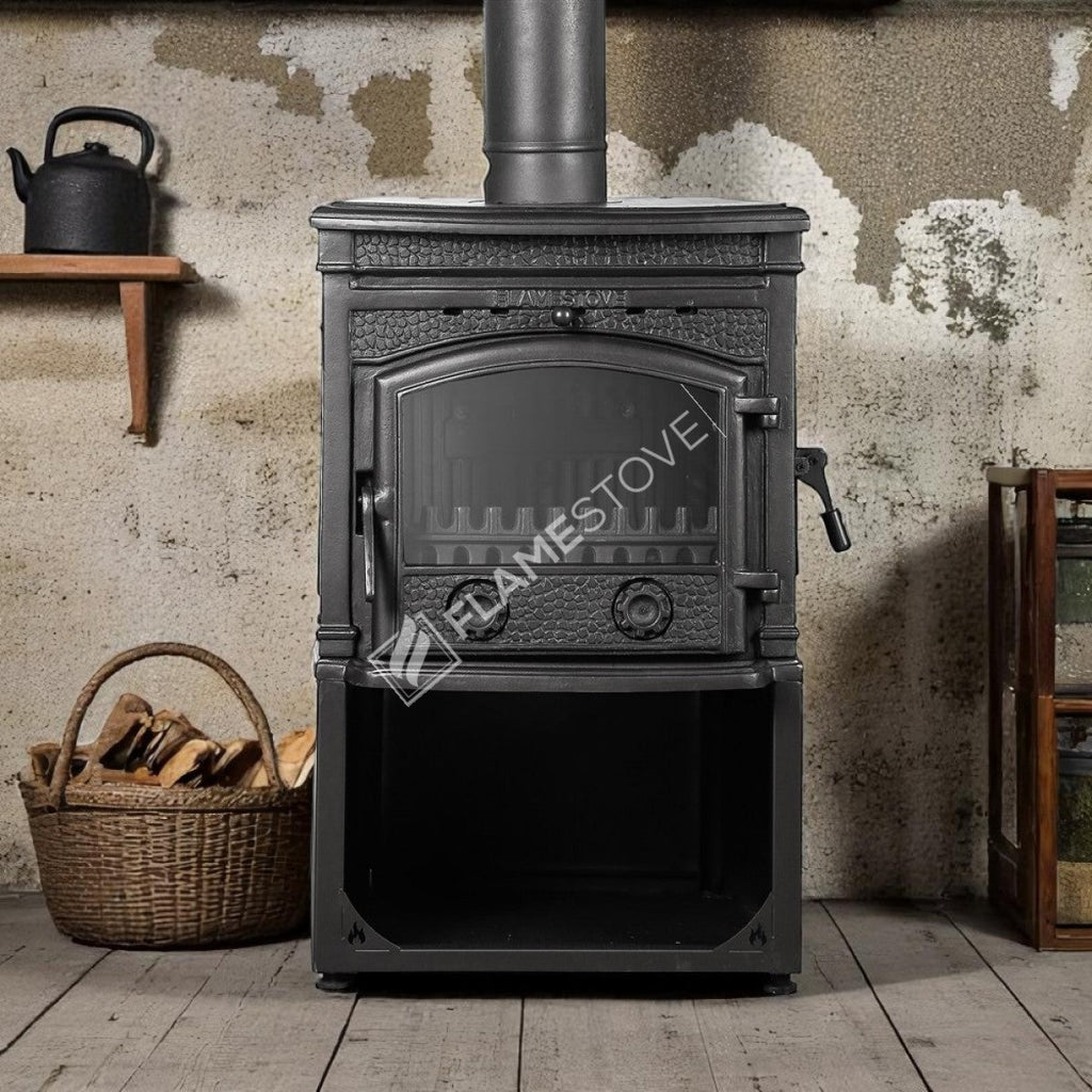 FS-014YKST Flame Stove Sirius Ultra Yan Kapaklı Odun Hazneli Döküm Soba, Yüksek Verimli Isıtma Çözümü. 2