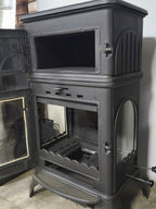 FS-024AK Modena Lüks Oven 3 camlı kuzineli Altan küllüklü Döküm Soba 5
