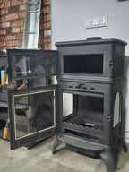 FS-024AK Modena Lüks Oven 3 camlı kuzineli Altan küllüklü Döküm Soba 12