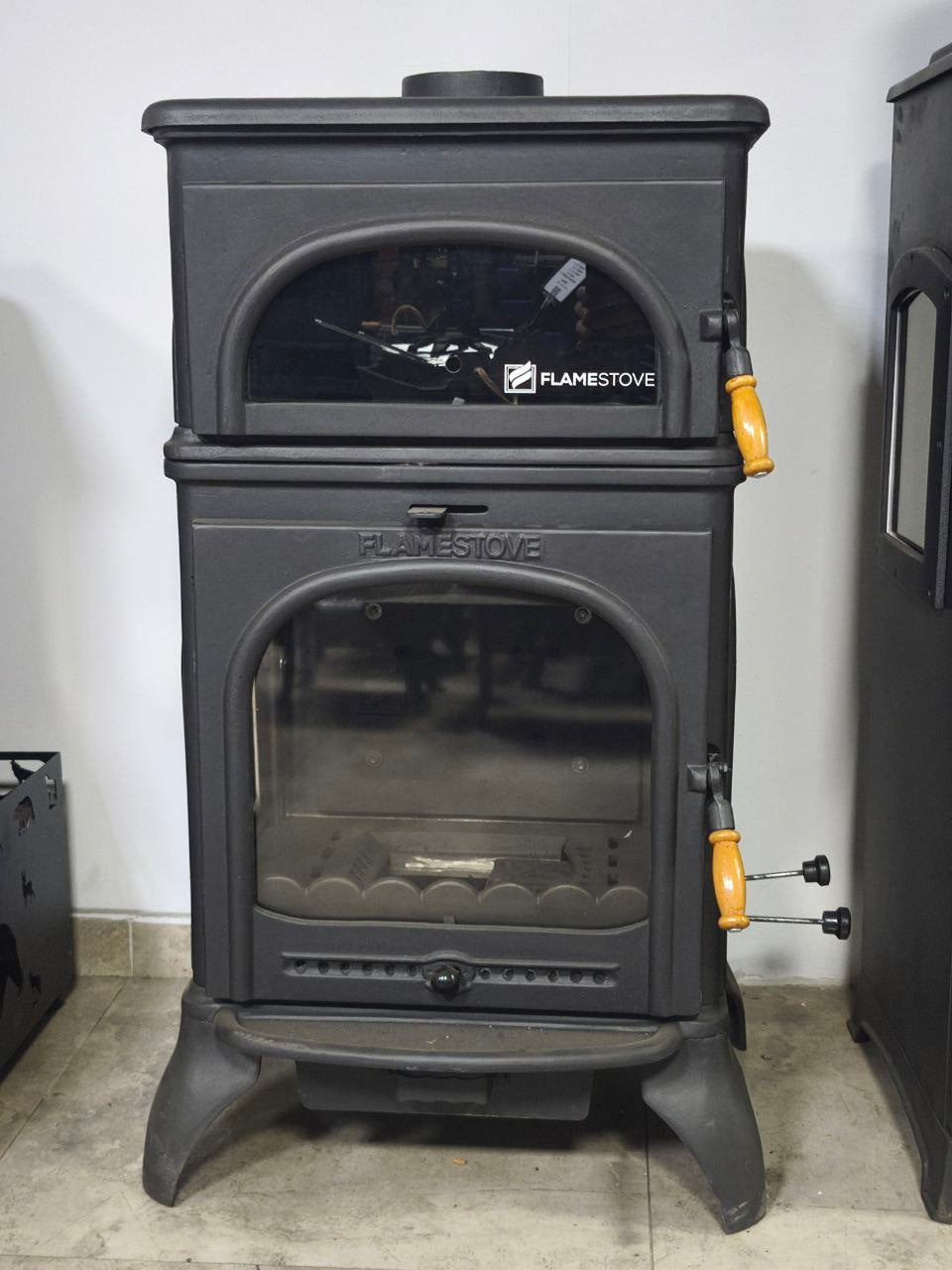 FS-024AK Modena Lüks Oven 3 camlı kuzineli Altan küllüklü Döküm Soba 14