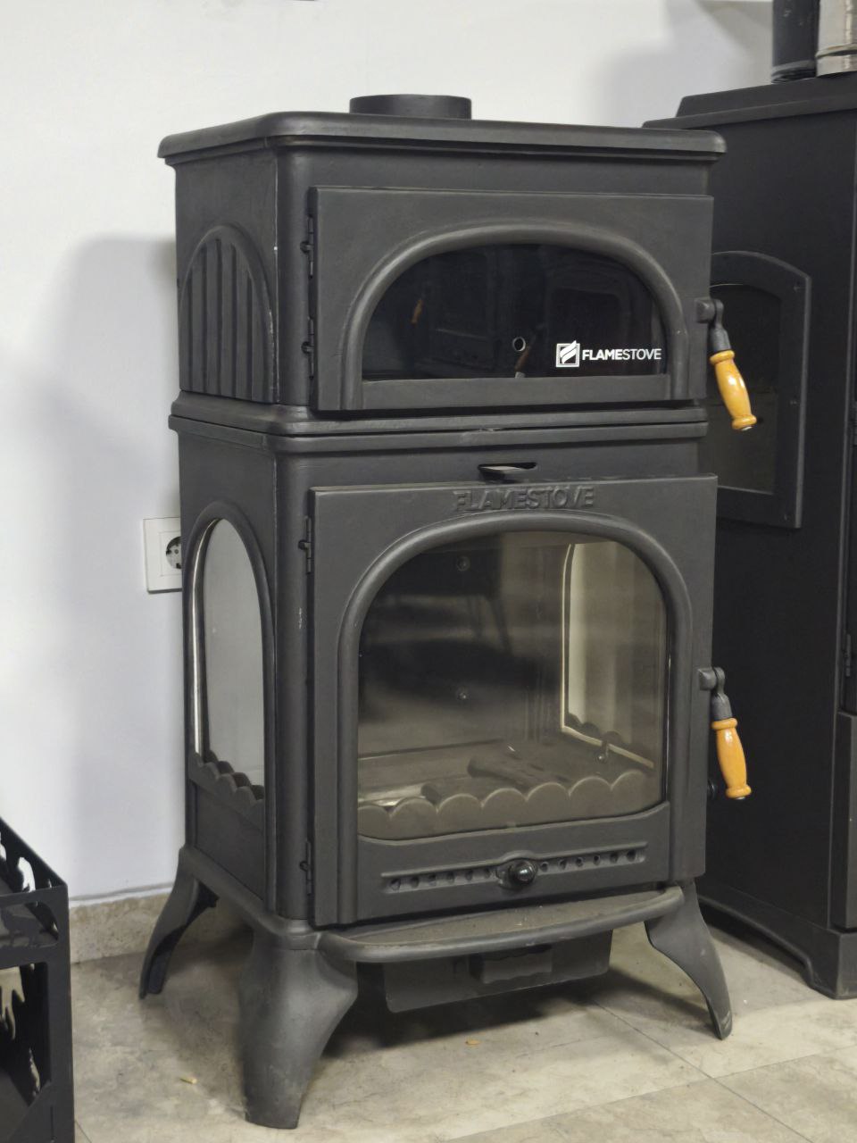 FS-024AK Modena Lüks Oven 3 camlı kuzineli Altan küllüklü Döküm Soba 15