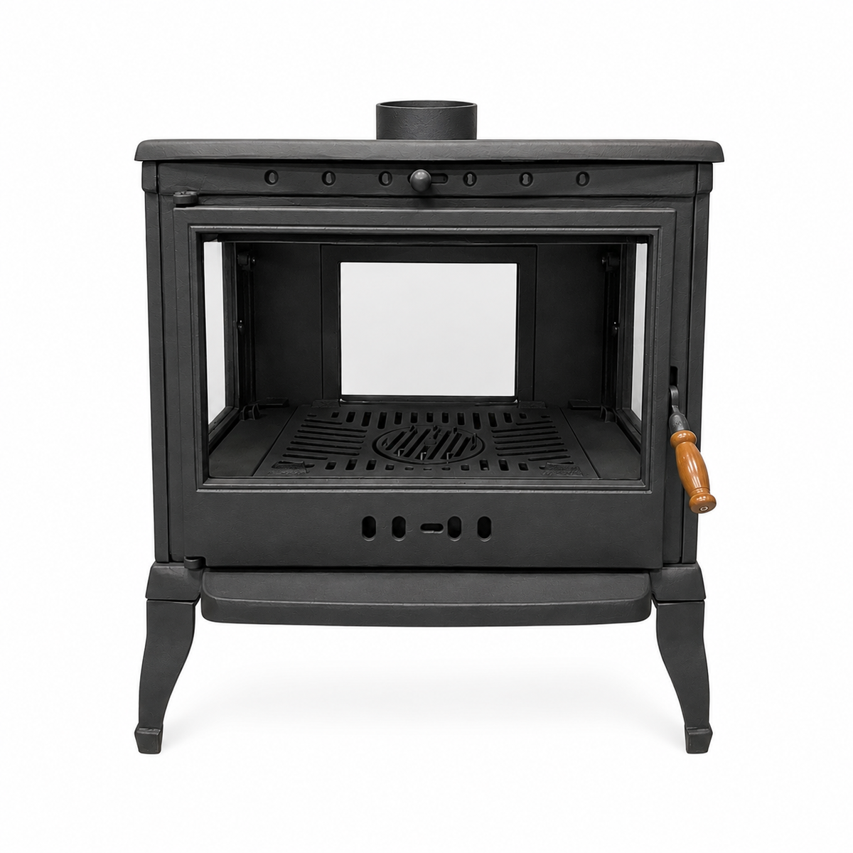 FS-043 Flame Stove 3 Camlı Döküm Soba: Yüksek Verimli Odun Kömür Isıtıcı 2
