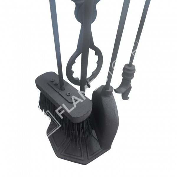 FS-103Ö Flame Stove Ördek Başlı 4'lü Pik Döküm Maşa Takımı: Şömine ve Barbekü İçin Ergonomik Set 8