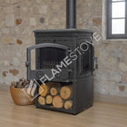 FS-016YKST Flame Stove Sirius Star Yüksek Verimli Döküm Soba Yan Kapaklı Odunluklu, Schott-Robax Camlı, Odun Kömür 7