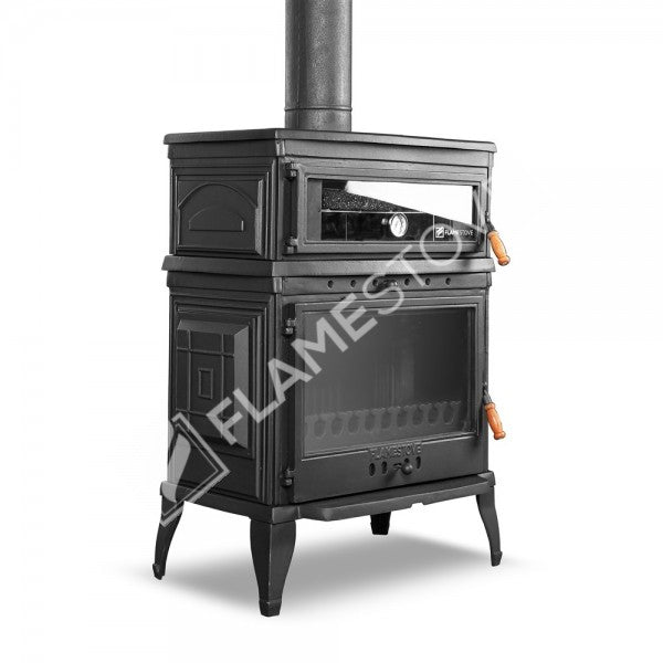 FS-044YK Flame Stove Retro Fırınlı Döküm Soba, Odun Kömür Sobası, Termostatlı, 13 kW 4