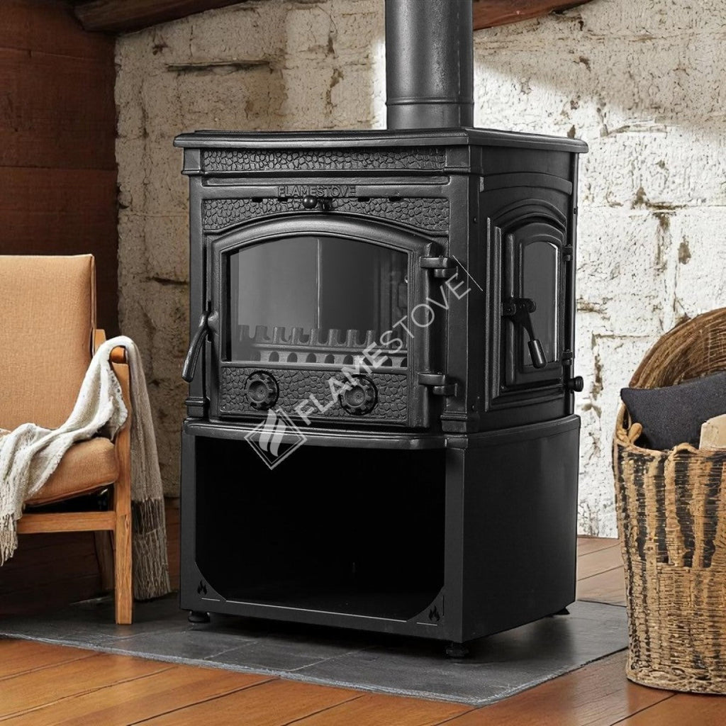 FS-014YKST Flame Stove Sirius Ultra Yan Kapaklı Odun Hazneli Döküm Soba, Yüksek Verimli Isıtma Çözümü. 5