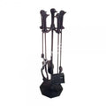 FS-103Ö Flame Stove Ördek Başlı 4'lü Pik Döküm Maşa Takımı: Şömine ve Barbekü İçin Ergonomik Set 1