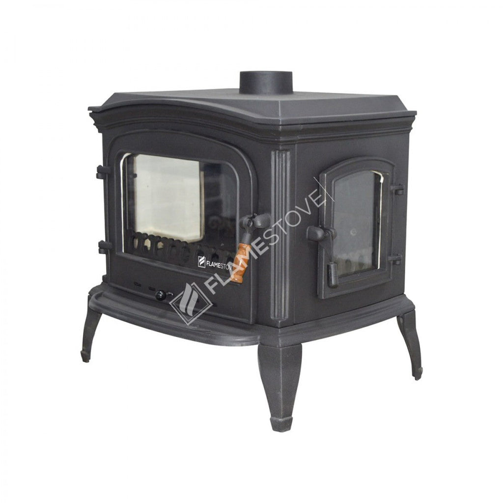 FS-032YK Flame Stove Altara Lüx Yan Kapaklı Döküm Soba A Sınıf Enerji Odun Kömür Sobası 5