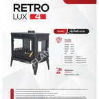 FS-043 Flame Stove 3 Camlı Döküm Soba: Yüksek Verimli Odun Kömür Isıtıcı 9