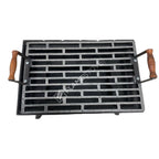 FS-405 Flame Stove Taşınabilir Ahşap Saplı Kare Döküm Piknik Mangalı - Dayanıklı, Kolay Temizlenebilir 2