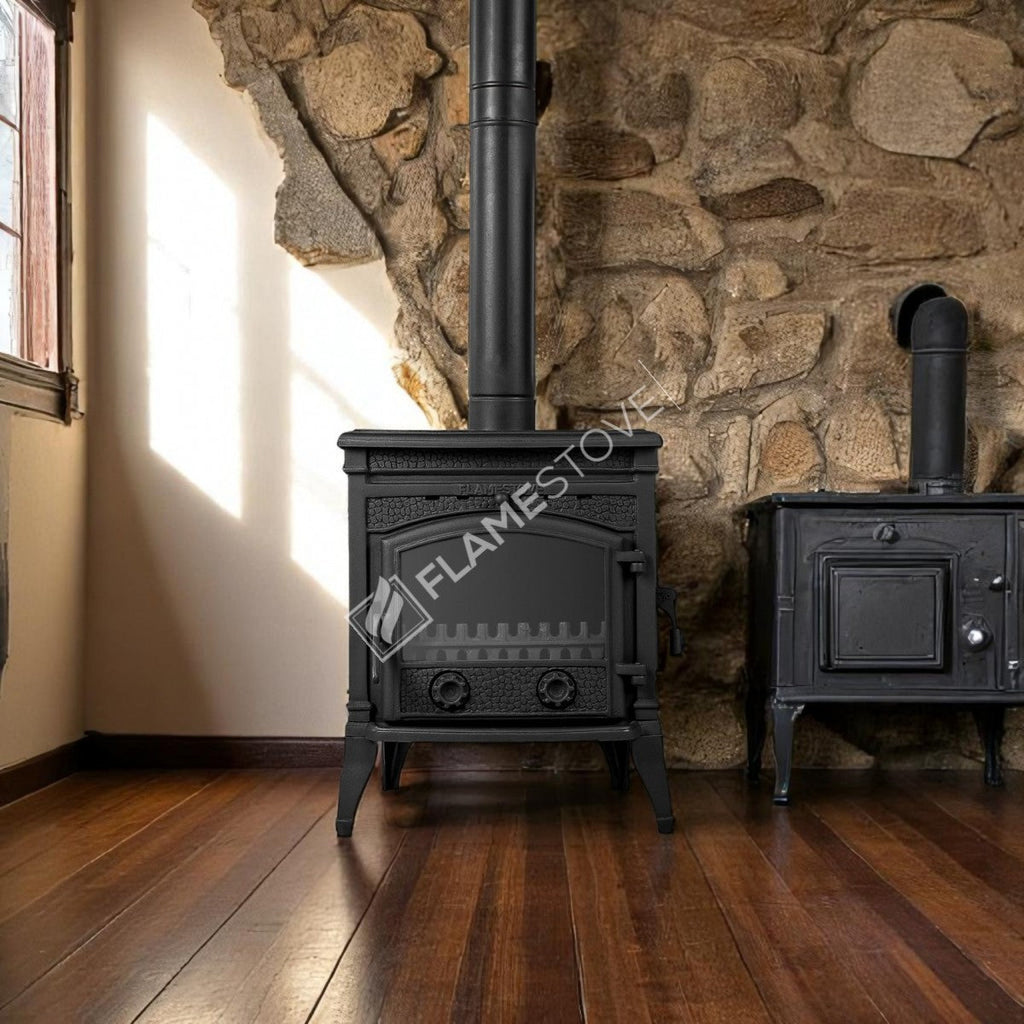 FS-016YK Flame Stove Sirius Star Yan Kapaklı Döküm Soba: Yüksek Verimli, A Sınıfı Odun Kömür. FS-16YK 5