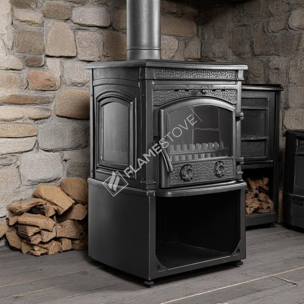FS-014YKST Flame Stove Sirius Ultra Yan Kapaklı Odun Hazneli Döküm Soba, Yüksek Verimli Isıtma Çözümü. 6