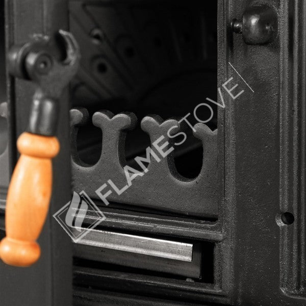 FS-034YKST Flame Stove Fırınlı Döküm Soba, Çift Yanmalı, Odunluklu, 18 kW, A Sınıfı 10