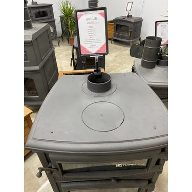 FLAMESTOVE FS-011YK Sirius Maxi Yandan Kapaklı  3 Camlı Pik  Döküm 6