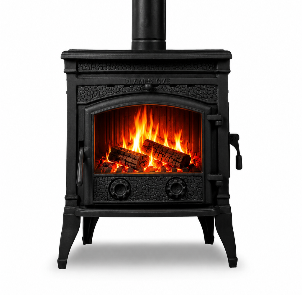 FS-016YK Flame Stove Sirius Star Yan Kapaklı Döküm Soba: Yüksek Verimli, A Sınıfı Odun Kömür. FS-16YK 2