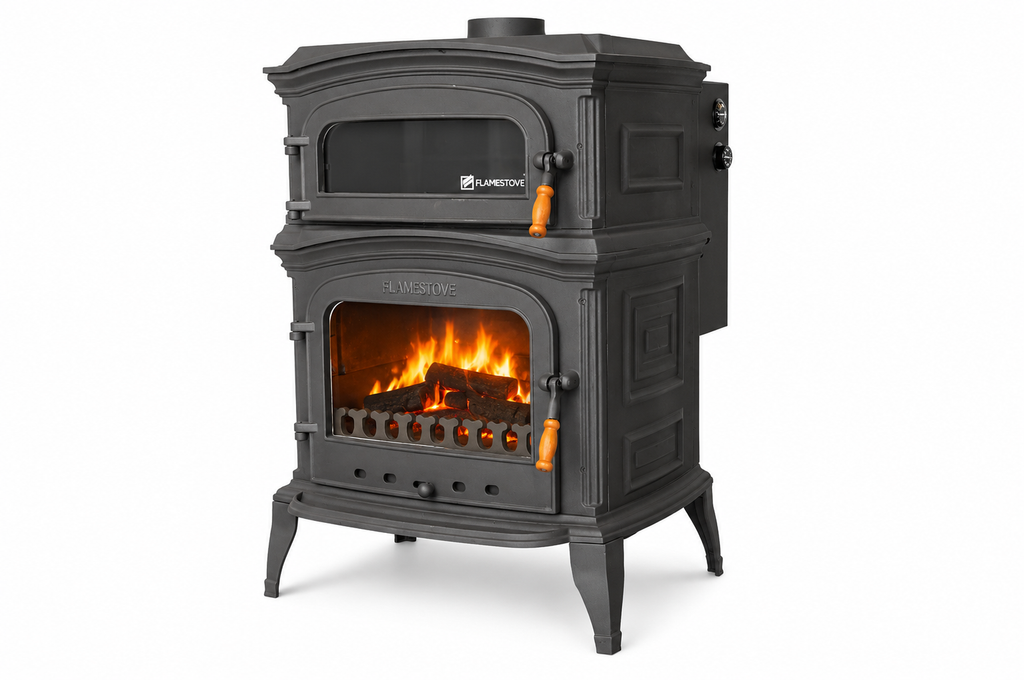 FS-033SS Flame Stove Döküm Sulu Isıtma Sobası 33 kW Altara Premium Çift Yanma 1