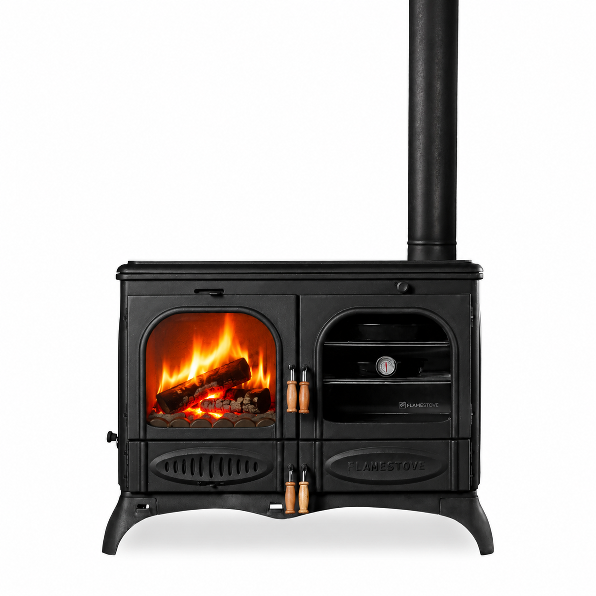 FS-065 Flame Stove Palmiye Yatay 3 Katlı Döküm Kuzineli Soba: Çift Yanmalı 10